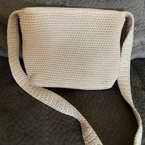 The Sak Crocheted Crossbody/shoulder Purse, Beige